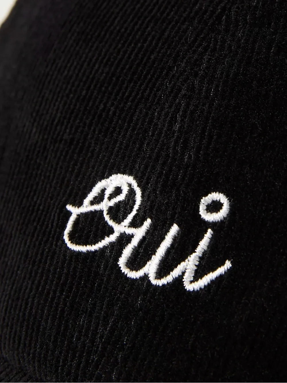 Clare V OUI Baseball Hat in Black Corduroy